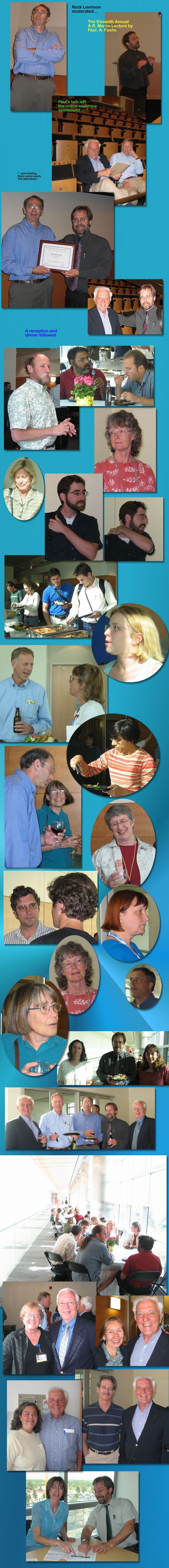 Photo collage from 2006 A R Martin Lecture
