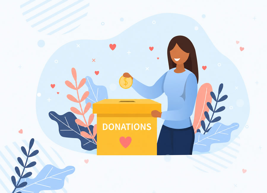 Donation cartoon