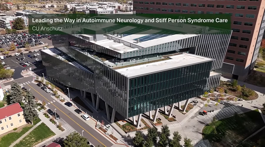 Overhead view of the Health Sciences Building at CU Anschutz
