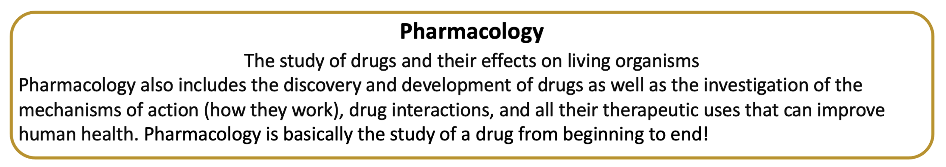 Pharmacology Definition