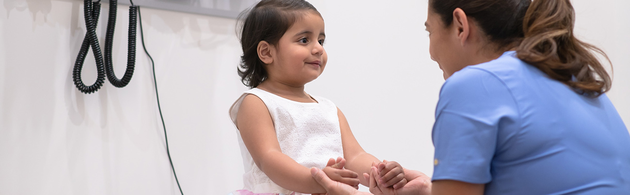 pediatric patient in doctor office