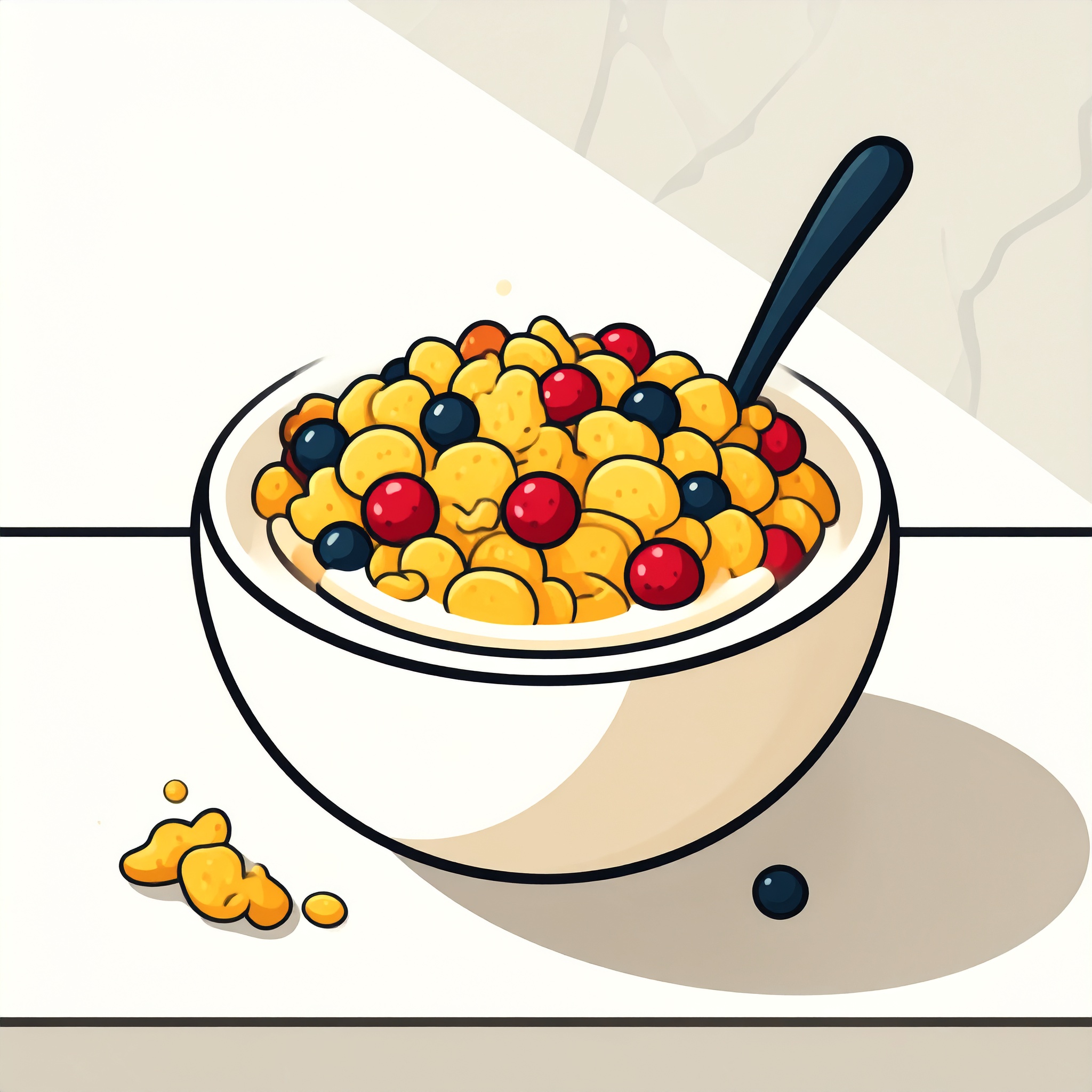 A very full bowl of cereal