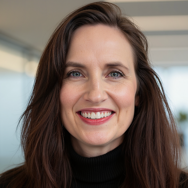 woman in black turtle neck