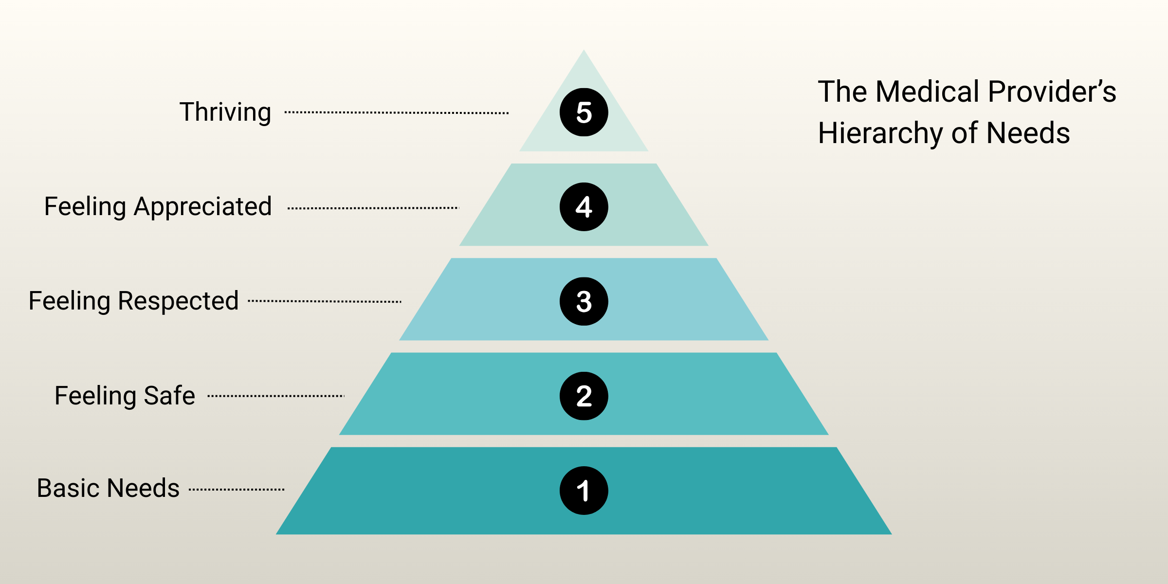 Provider Hierarchy of Needs Diagram
