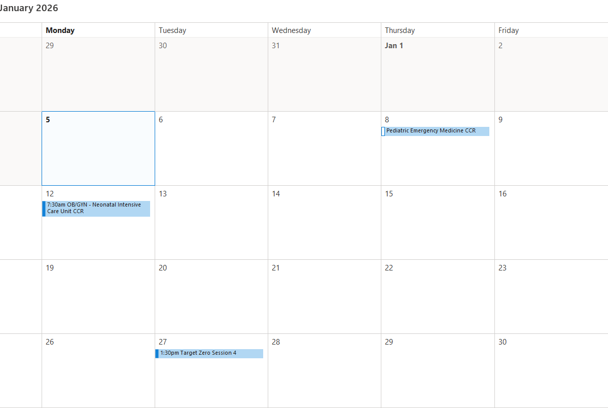 CHCO CCRs and Target Zero Sessions