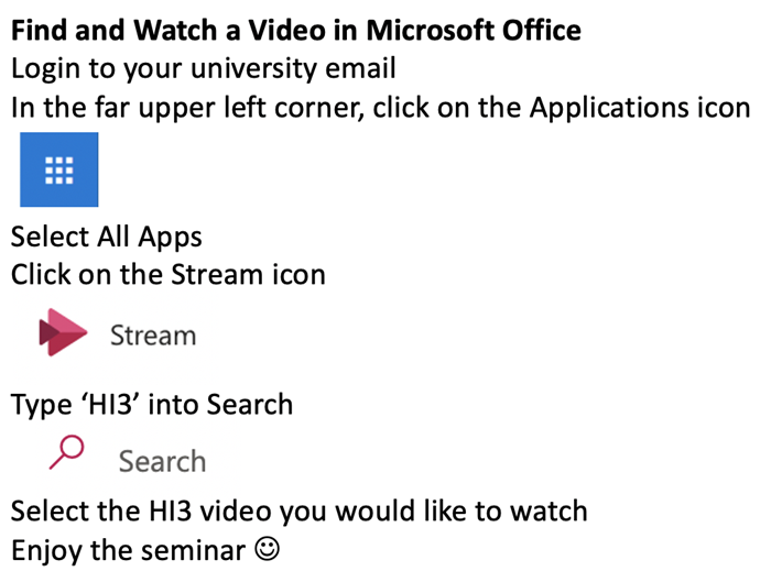 Instructions to access videos NEW Jan 2022