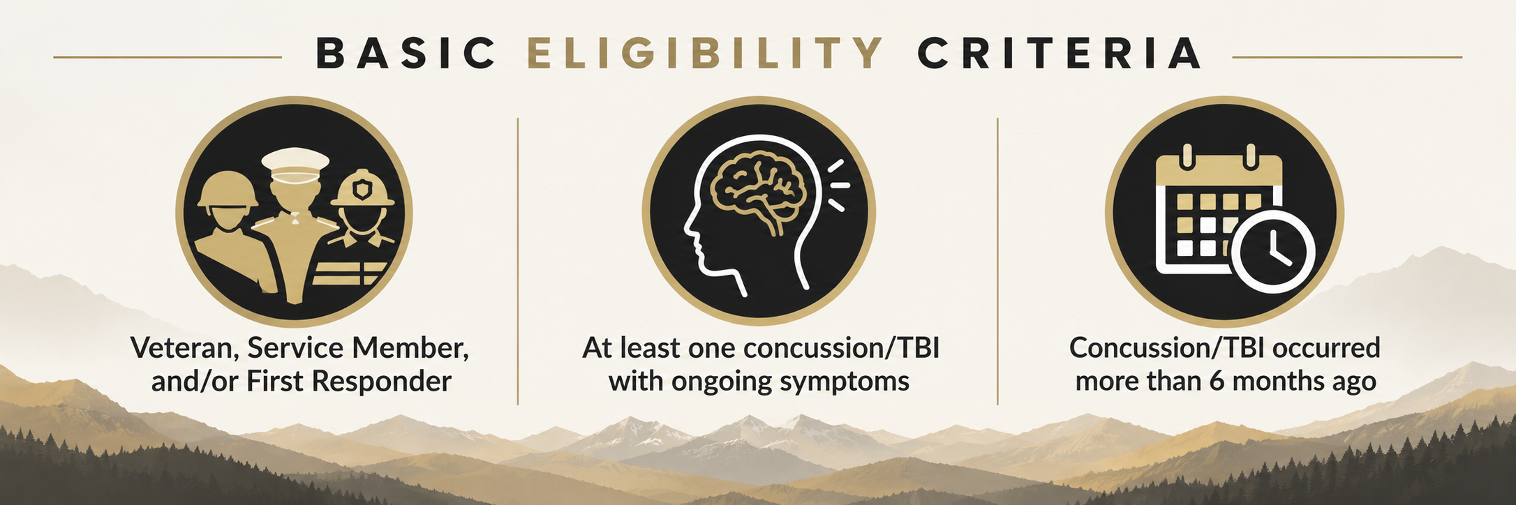 basic eligibility criteria for MIBH