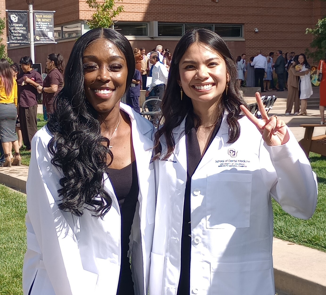Briana Davis & Jensine Sharpe With White Coats