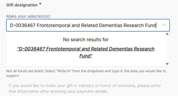 image of FTD fund designation