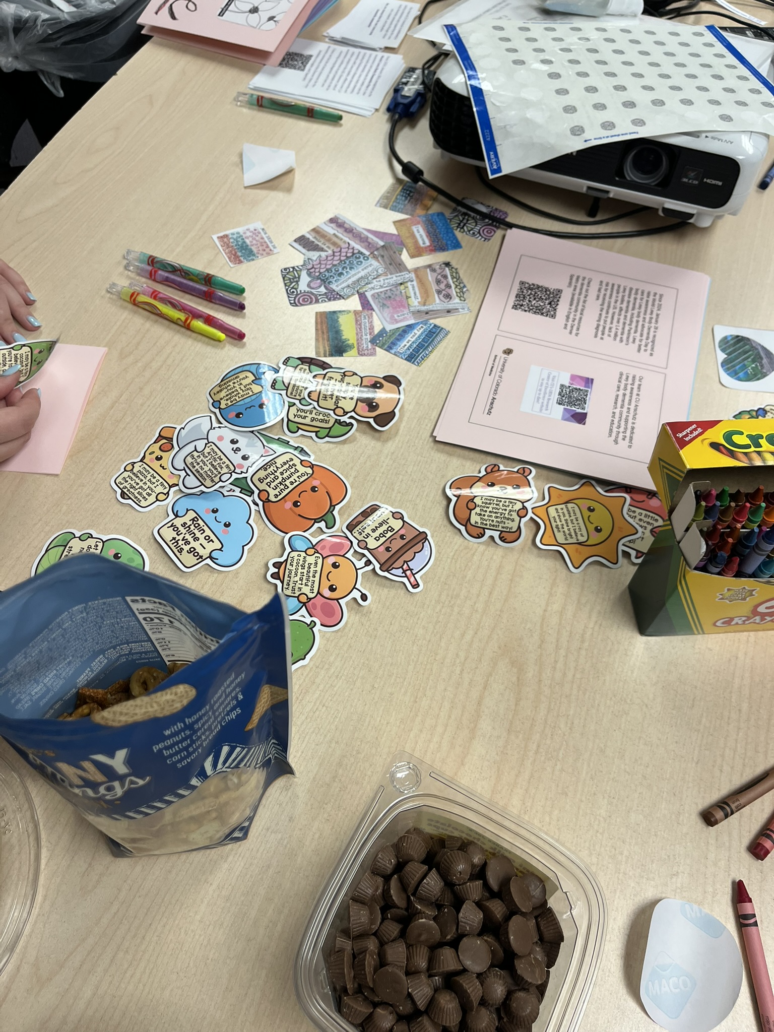 Stickersandsnacksforcardmakingevent