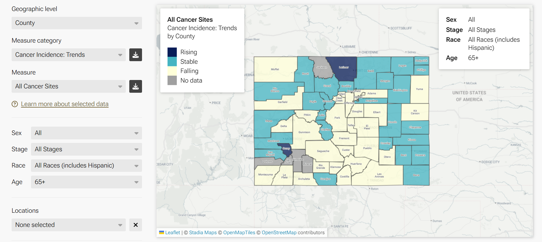 Image of the Exploring Cancer in Colorado (ECCO) website.