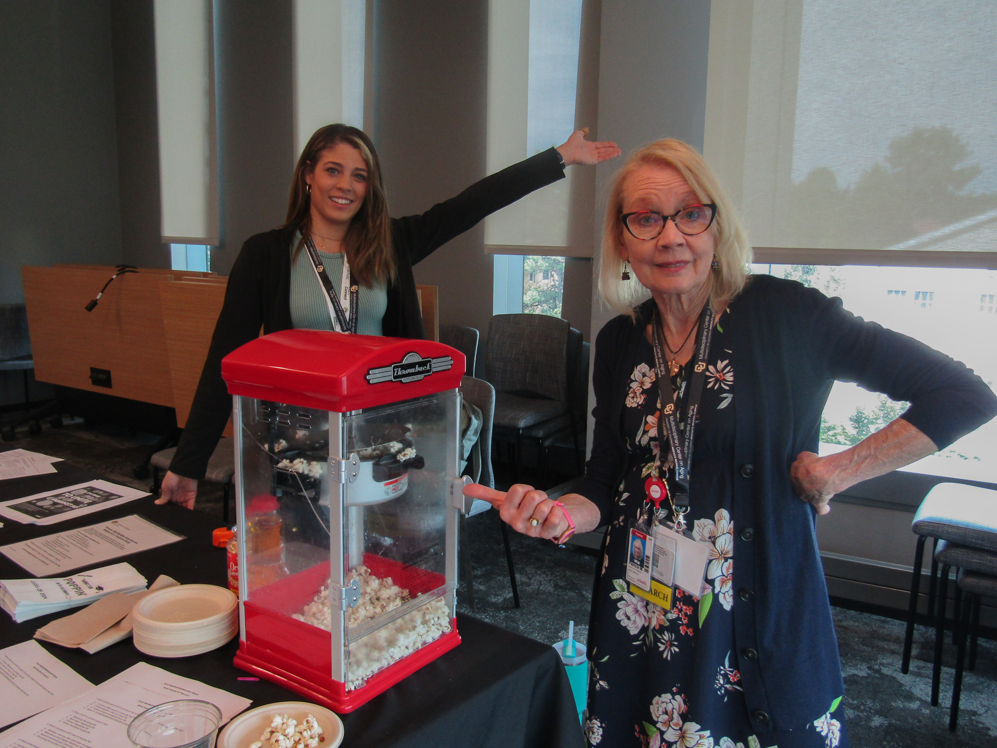 A research group at the Research Roadshow.