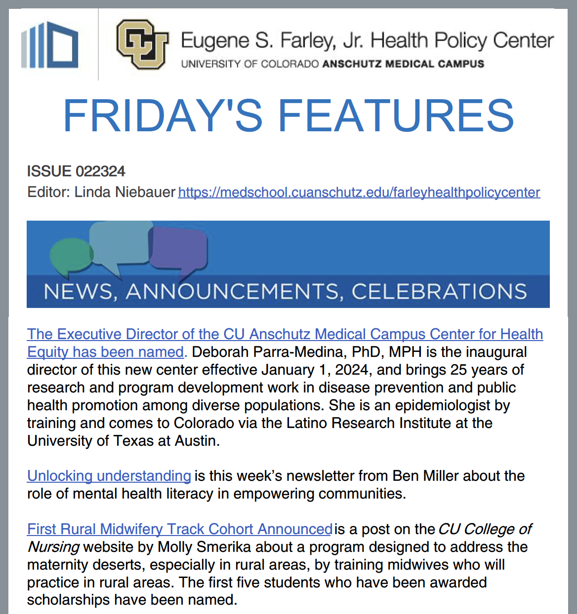 Friday's Features February 23, 2024
