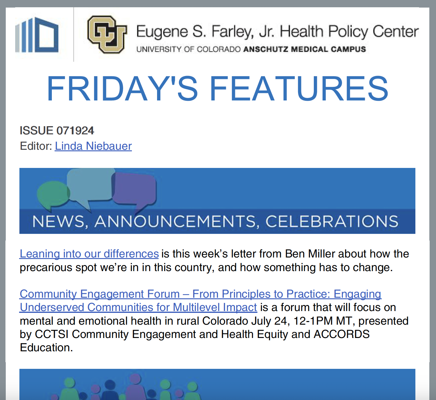 Friday's Features July 19, 2024