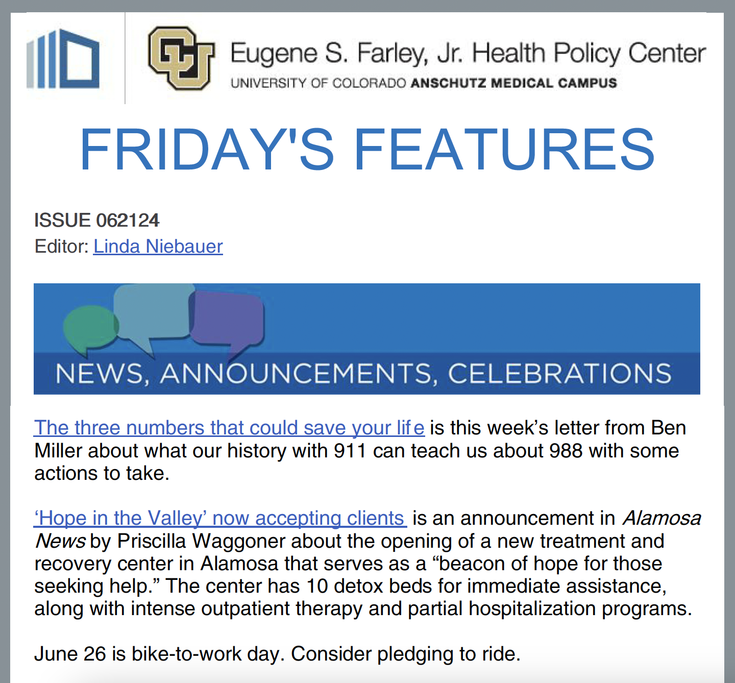 Friday's Features June 21, 2024