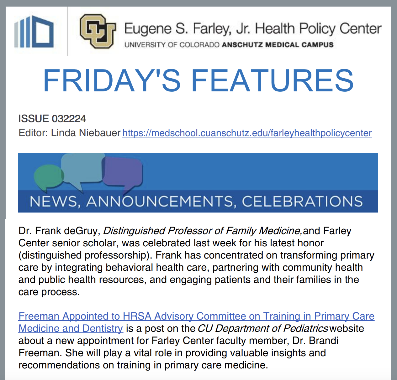 Friday's Features March 22, 2024