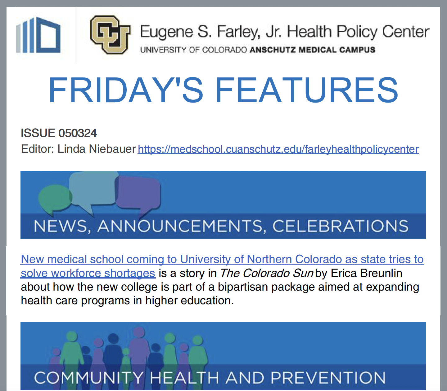 Friday's Features May 3, 2024