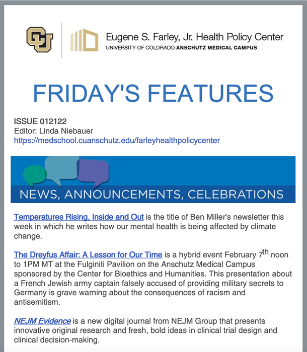 Friday's Features January 21, 2022