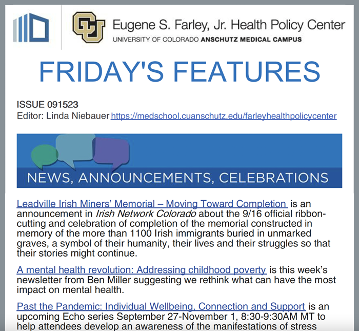 Friday's Features September 15, 2023