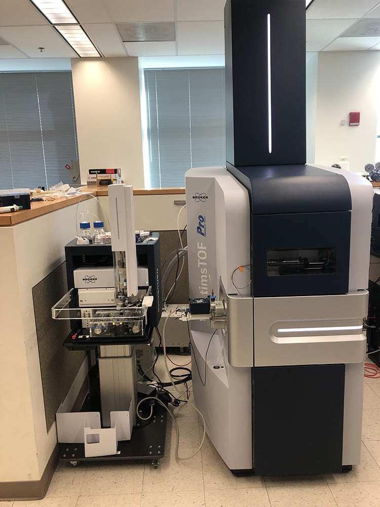 Bruker timsTOF mass spectrometer with ion mobility