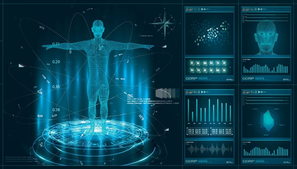 Human+hologram+and+data