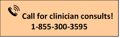 Warmline Call Box: Call for Clinician Consults. 1-855-300-3595
