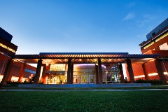 CU Anschutz building at night