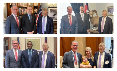 ChancellorEllimanandDeanSampsonwithSenatorBennetandRepresentativeCrankBottomLefttoRightChancellorEllimanandDeanSampsonwithRepresentativeNeguseandRepresentativePettersen