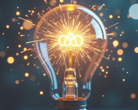 Light bulb with sparks