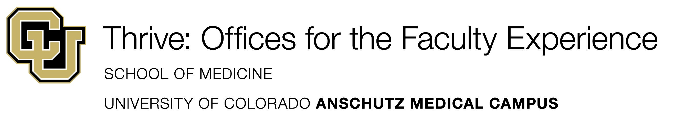 LogoThriveOfficesfortheFacultyExperienceSchoolofMedicineUniversityofColoradoAnschutzMedicalCampus