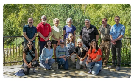 ThefirstcohortofgraduatesfromtheCUDiplomainClimateMedicinestandingonpatioinfrontofgreenery