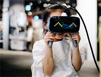 girl with virtual reality viewer