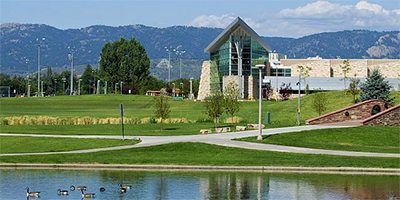 Fort Collins campus with mountain backdrop