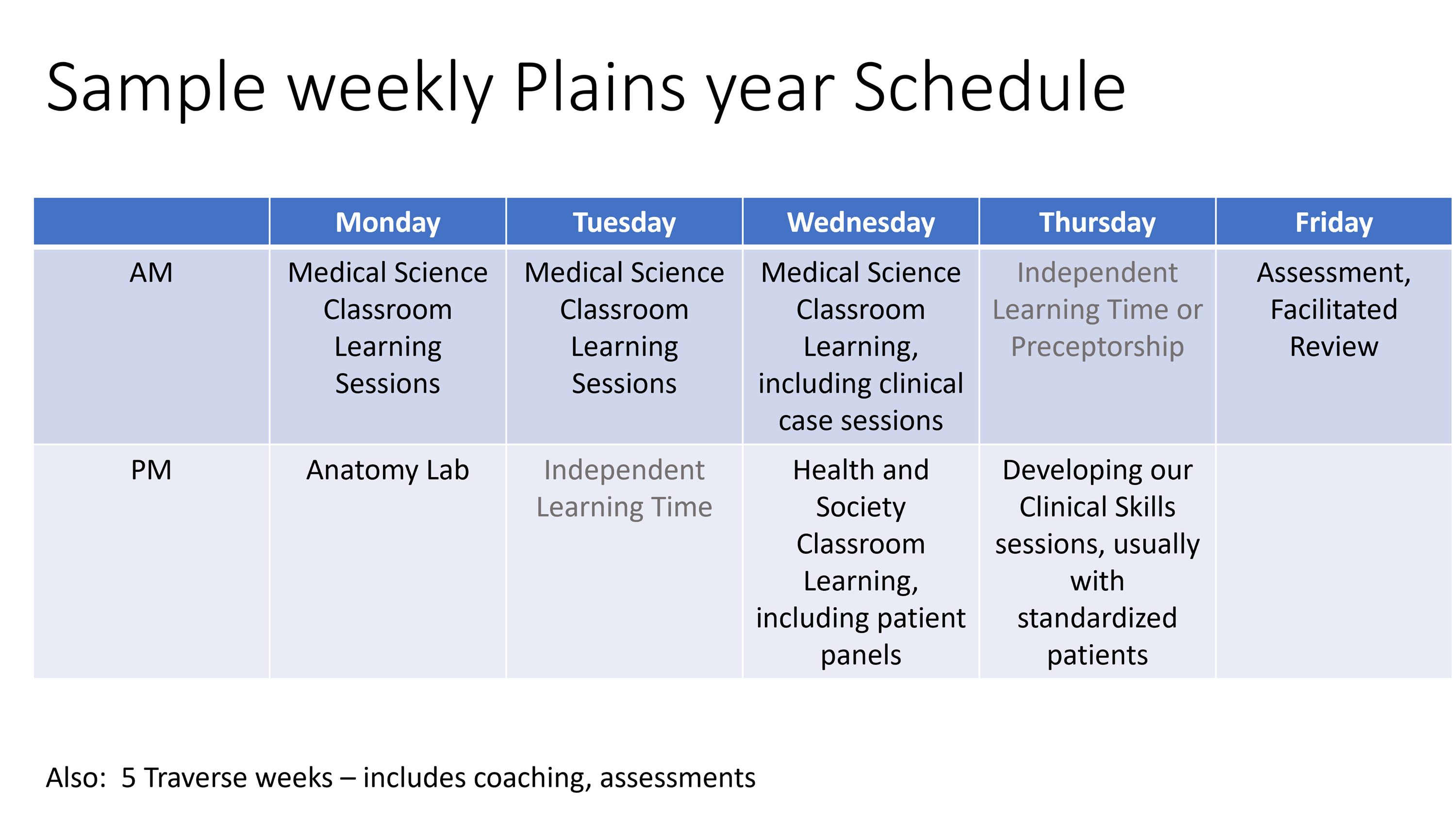 PlainsYearWeeklySchedule
