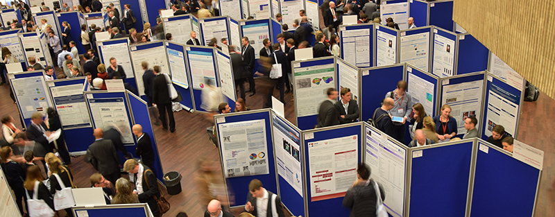 poster session shot from above