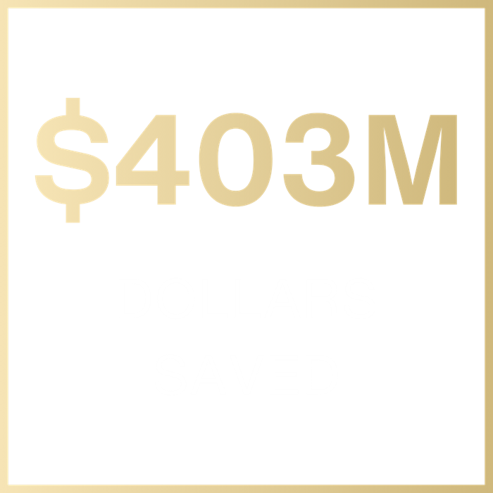403milliondollarssaved