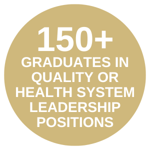 150+ Graduates in Quality or Health System Leadership Positions