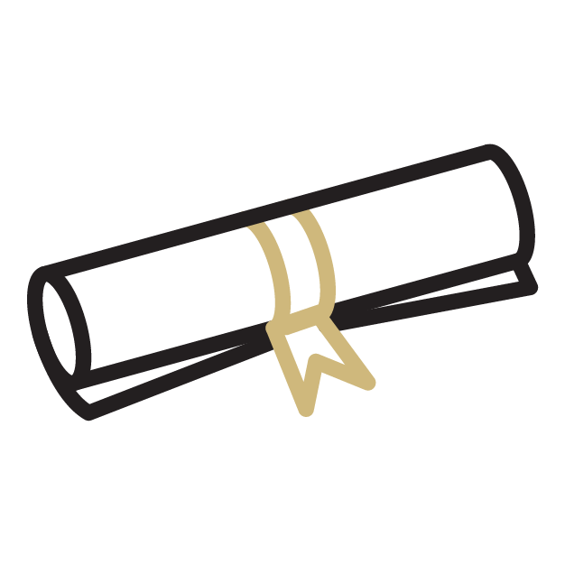 Black and Gold diploma