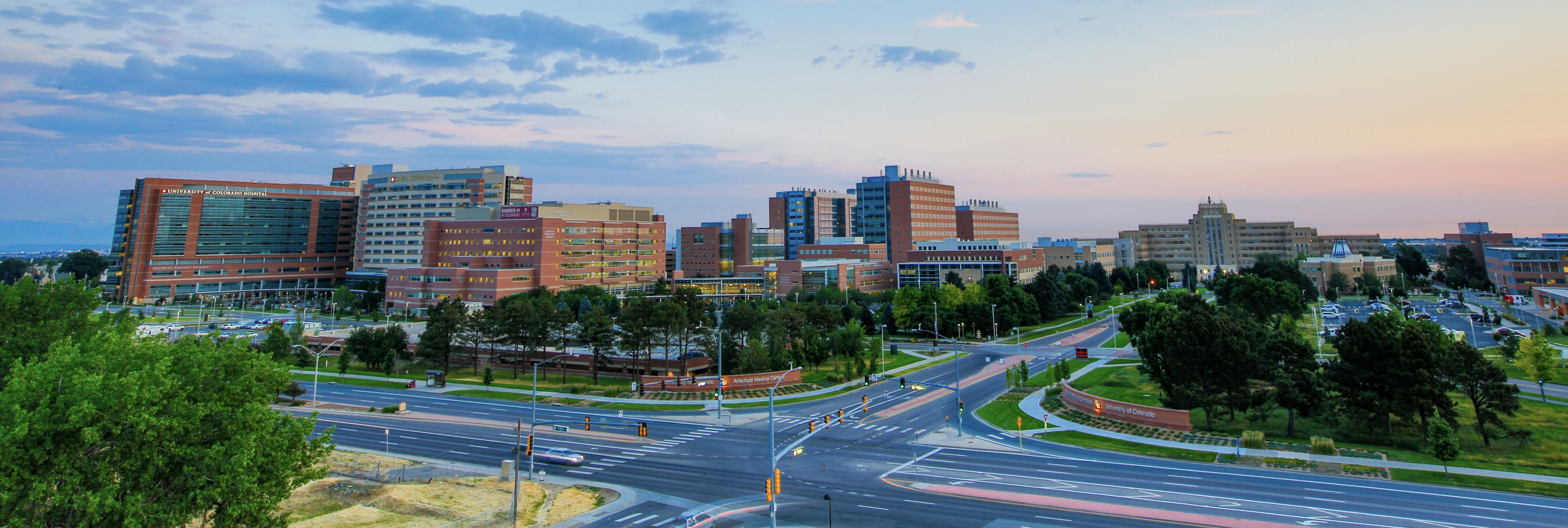 Aerial view of the CU Anschutz Campus
