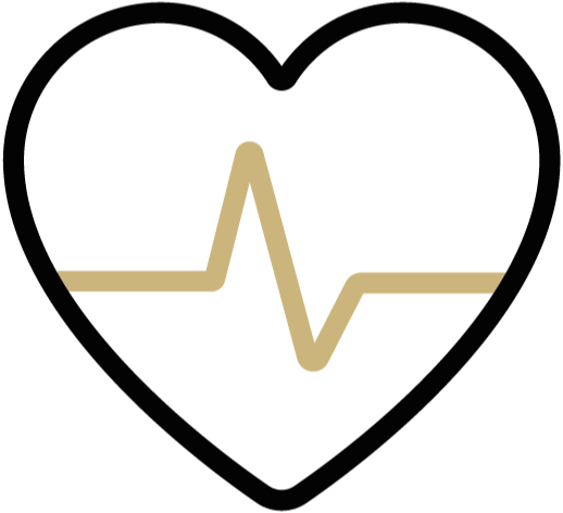 Heart with ekg lines icon