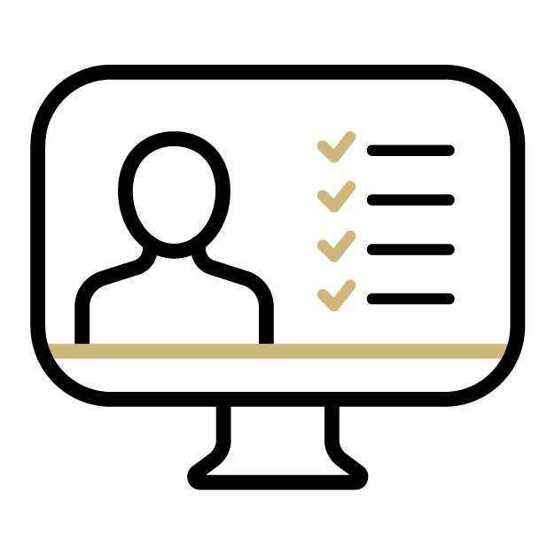 Iconofpersonandachecklistonacomputerscreen