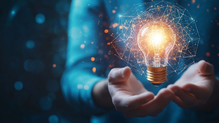 Abstractgraphicoflaptopandsuperimposediconsandlines