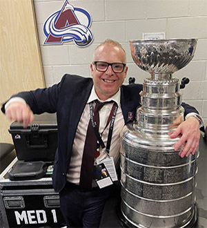 Richard Davidson with Stanley Cup