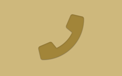 Illustrated graphic of telephone handset.