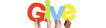 Graphic image that says Give