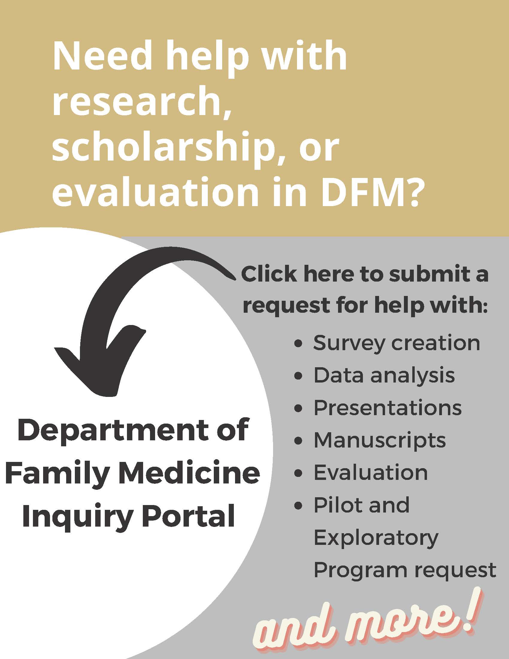 Department of Family Medicine Inquiry Portal Flyer