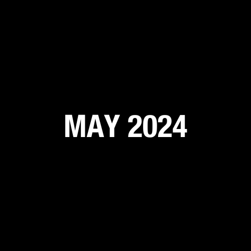 May 2024 over black background