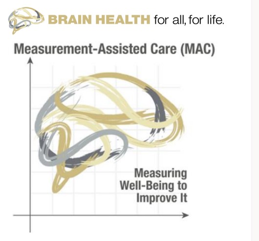 a brain with chart