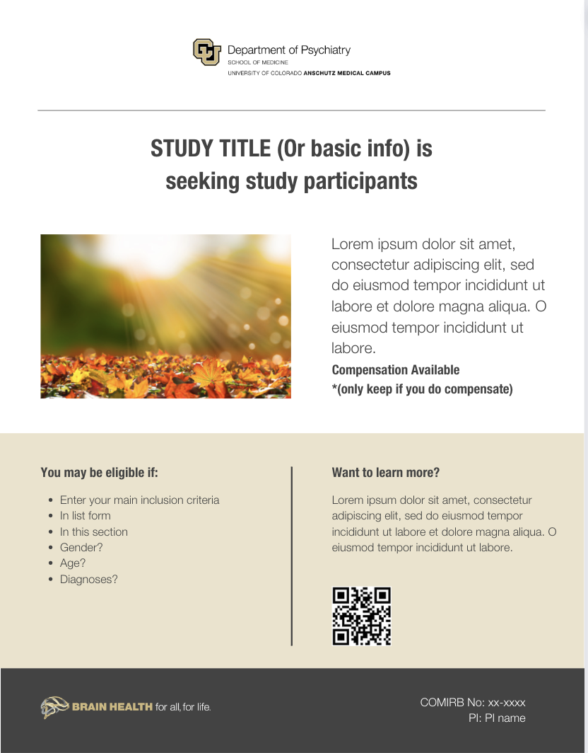 Research Study Ad Template 2