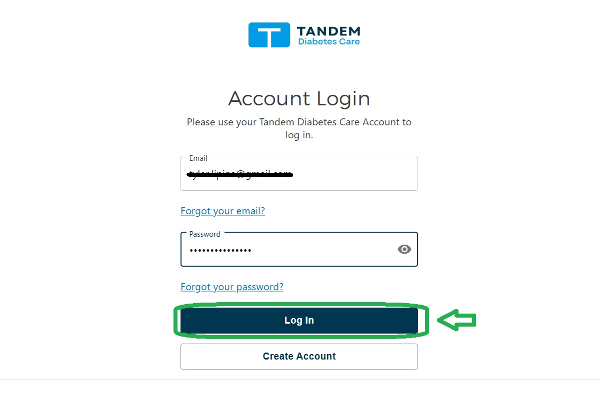 tandem-login-screen